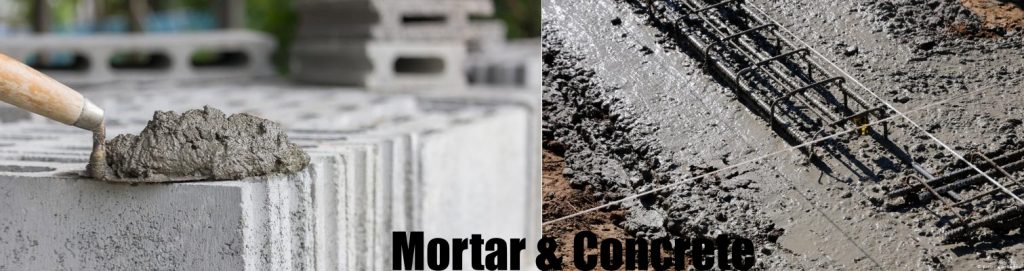 Difference between Mortar and Concrete